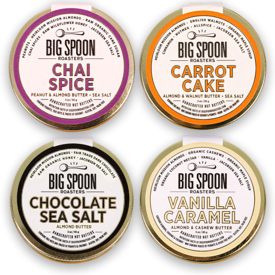 Mini 3oz Winter Mix Variety Pack - Carrot Cake, Chai Spice, Chocolate Sea Salt, Vanilla Caramel