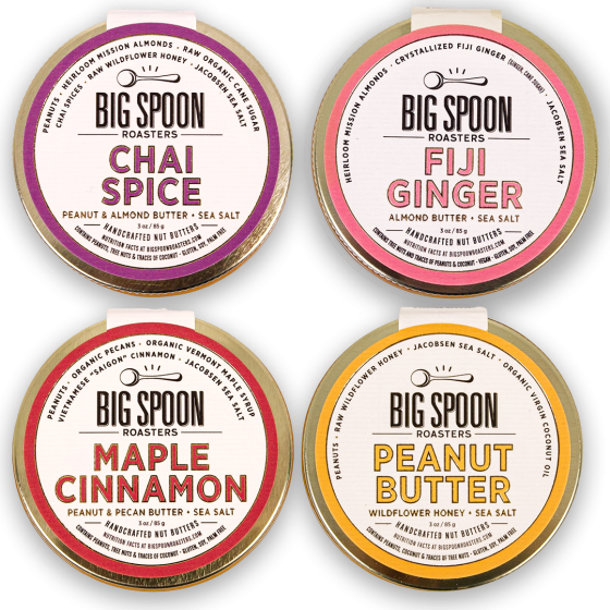 Mini 3oz Classic Combo Variety Pack - Chai Spice, Fiji Ginger, Maple Cinnamon, Peanut Butter