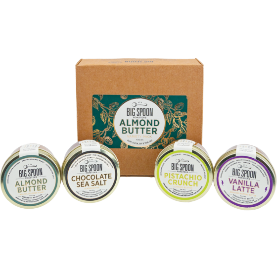 Mini 3oz Almond Butter Variety Pack - Almond Butter, Chocolate Sea Salt, Pistachio Crunch, Vanilla Latte