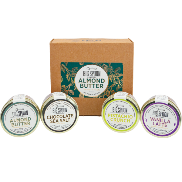 Mini 3oz Almond Butter Variety Pack - Almond Butter, Chocolate Sea Salt, Pistachio Crunch, Vanilla Latte