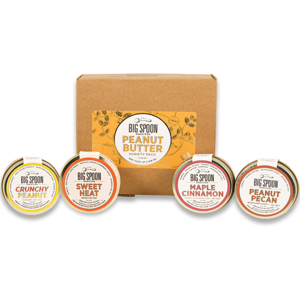 Mini 3oz Peanut Butter Variety Pack - Crunchy Peanut, Maple Cinnamon, Peanut Pecan, Sweet Heat