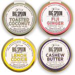 Mini 3oz Tropical Vegan Variety Pack - Cashew Butter, Fiji Ginger, Lemon Cookie, Toasted Coconut